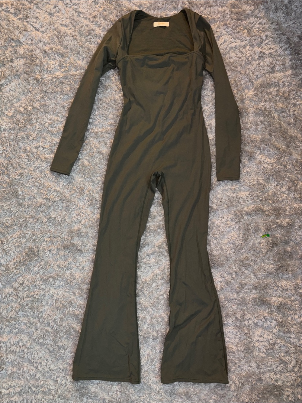 Qidesen Olive Green Dress Top
